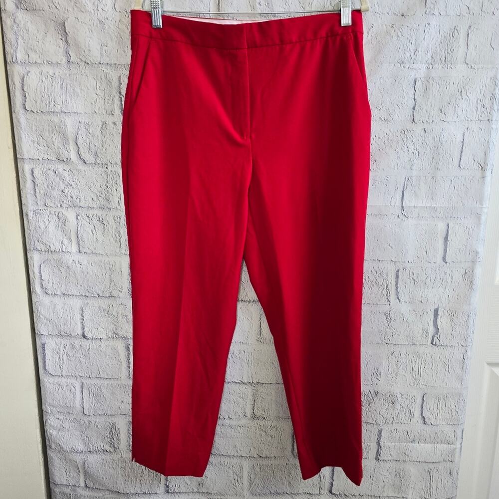 Zara Red Pleated Trouser Dress Pants NWT Size 8